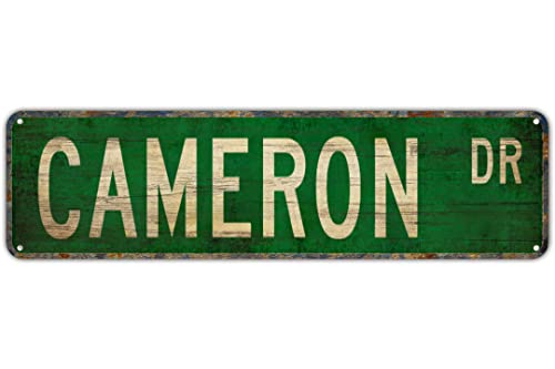 Metal Tin Signs CAMERON DR Funny metal Signs Vintage Sign Retro Tin Signs Aluminum Metal Sign for Bedroom Kitchen Garden Wall Bab Club Coffee Hanging Sign Home Decor 4×16Inch