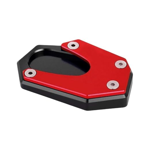 Plaque support latéral moto avec base élargie anti-enfoncement pour béquille