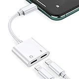 🔋【Función 5 en 1】 Apoyo Carga + Llamada + Escucha música + Control de cable + suma y resta de volumen. Hay 2 interfaces (interfaz de auriculares + interfaz de carga) para que pueda cargar su iPhone mientras escucha música al mismo tiempo.