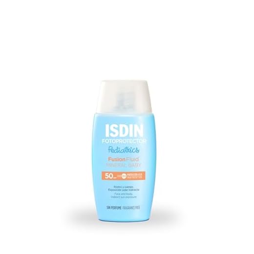 Fotoprotector ISDIN Fusion Fluid Mineral Baby SPF 50 - Protector solar facial formulado para la piel de niños y bebés, Filtros 100% físicos, Apto para pieles atópicas, 50 ml