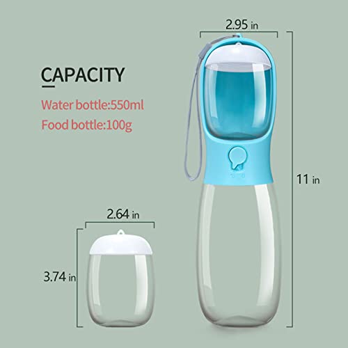 AVELORA Dog Water Bottle,Portable pet Water Bottle with Food Container,Outdoor Portable Water Dispenser for Cat,Rabbit… - Image 6