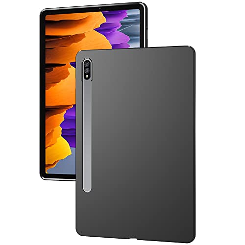 Galaxy Tab S7&S8 11 Inch Case 2020&2022, Puxicu Slim Design Matte Tpu Rubber Soft Skin Silicone Protective Cover For Samsung Galaxy Tab S7 & S8 11" Tablet - Black #TOP1