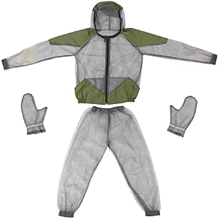 doorslay Outdoor Repellent Suit Bug Jacket Mesh Hooded Suits Fishing Hunting Camping Jacket Insect Protective Mesh Shirt Gloves Pants