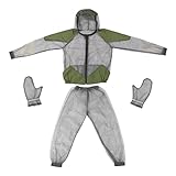 Protección integral: una chaqueta con capucha, un pantalón y un par de para protegerlo de insectos y bichos durante la caza, el campamento y la pesca.