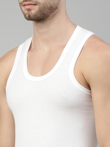 Image of Dixcy Scott Originals Clasz Vest | 100% Combed Cotton | Men's Vest | No-Peep Neckline | Breathable, Sweat Absorbent Vest for Men | Cut Away Back Arm Hole | Innerwear for Man | Pack of 5