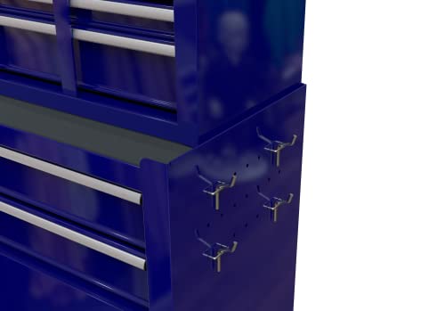 Pouseayar 8 Drawer Rolling Tool Chest With Wheels, High Capacity Tool Storage Cabinet & Tool Box Cart, Lockable Rolling Tool Chest With Drawers, Toolbox Organizer For Garage Warehouse Workshop - Blue #TOP5