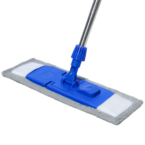 Multi Functional Mop, Including 1 Reusable Ultra-Fine Fiber Cleaning Pad and a Detachable Three Section Handle, 35.82\"-51.18\", Suitable for Cleaning Hardwood Floors, Marble and Tile Floorsï¼ˆBlueï¼‰
