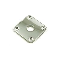 Will directly fit a Les Paul or other guitars that have a side mount jack socket 34.3mm x 34.3mm outer size 25.4mm centre to centre of the two adjacent mount holes Screws included This plate is pre-curved to follow the contour of the body when mounte...