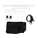 Cat Window Shelf, Raised Perch Panoramic View, 33 Lbs Capacity, Washable Cover, Easy Installation (Black)