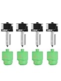 4Pcs 0.2/0.4/0.6/0.8MM H2 Series/X2D/P2S Hotend for Bambu Lab P2S/H2D/H2S/H2C/X2D 3D Printer, High Temperature Quick Swap Hardened Steel Nozzle Replacement with Silicone Cover Socks