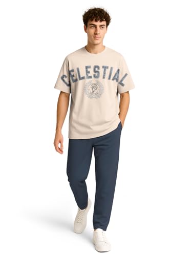 Image of BULLMER Trendy Co-ords with Oversized T-Shirt & Pants Clothing Set for Men | Cotton Blend Cord Set for Men