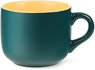 MACHUMA 650ML/22OZ Large Ceramic Coffee Mug, Big Tea Cup for Office and Home, Dishwasher and Microwave Safe (Dark Green)