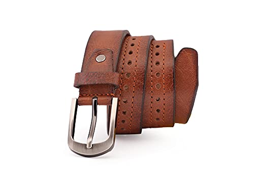 Image of Genuine Leather Belt for Kids, Black /Brown Colour Adjustable Belt with Metal Buckle, Belt for Formal, Casual & Jeans Wear, Waist 20-24-28-30 Inch 3|5|7|9|11 Yrs