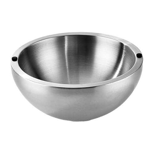 YOXIER Salad Pods, 304 Stainless Steel Double Wall Bowl, Insulated Party Ice Serving Bowl, Salad Pods for Parties, Guacamole, Condiments, Sauces, Food & Salads Hot or Cold S