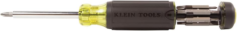 Klein Tools 32290 15-in-1 Multi-Bit Screwdriver Set, Includes 14 Screwdriver Bits and 1/4-Inch Nut Driver, Internal Storage