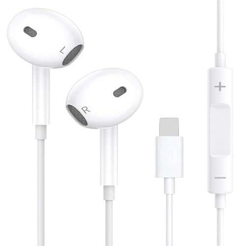 Headphones for iPhone,Wired Earphones Built-in HD Microphone and Volume Control,HiFi Stereo Noise Isolating Headphones,In-Ear Noise Cancellation Earbuds Compatible with iPhone 14/13/12/11/XR/XS/SE/8/7