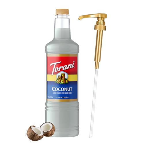 Image of Torani Coconut Syrup 1L with Pump - Coffee, Cocktails & Smoothies
