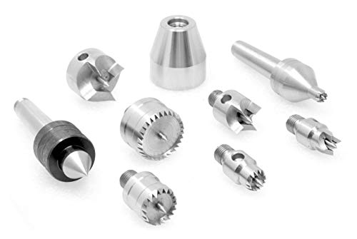 Wen La0009 9-Piece Mt2 Wood Lathe Drive And Live Center Kit With Aluminum Case #TOP3
