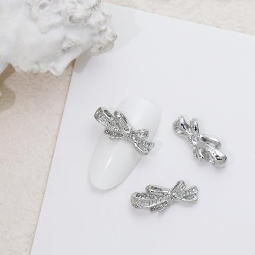 qbodp 60 Pcs Nail Charms, Fashion Nail Ornaments, Bow Decorations for Nail, Nail Supplies Nail Art Decoration Accessories