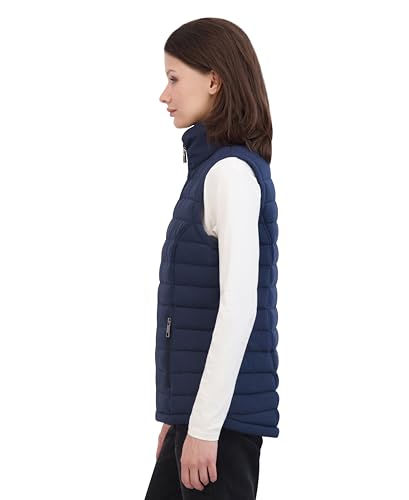 Image of Nautica Women's Stretch Puffer Vest - Water-resistant Transitional Outerwear Layer With Detachable Hood