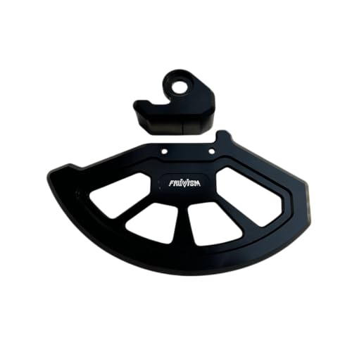 Image of Motorcycle Front Brake Disc Guard, Universal Rotor Protector, Gold Aluminium, Blue Wheel Compatible (Grey)