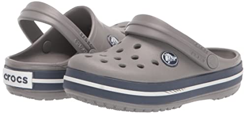 Crocs Crocband Sandália, Meninos e Meninas, Cinza (Smoke/Navy), 27
