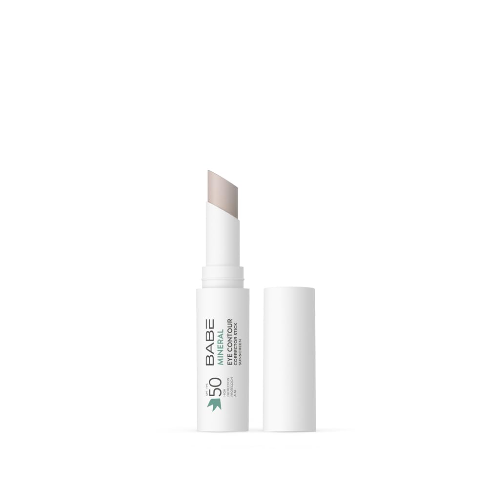 LABORATORI BABÉ - Mineral Eye Contour SPF50 | Fotoprotettore per contorno occhi | Filtri solari 100% minerali | Protezione solare alta | Pelle sensibile | Correttore occhi | Illumina e ammorbidisce