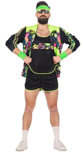 WILBERS & WILBERS 80er 90er Jahre Aerobic Trainingsanzug Retro Fitness Kost?m Neon Jogginganzug L WILBERS & WILBERS 80er 90er Jahre Aerobic Trainingsanzug Retro Fitness Kost?m Neon Jogginganzug L