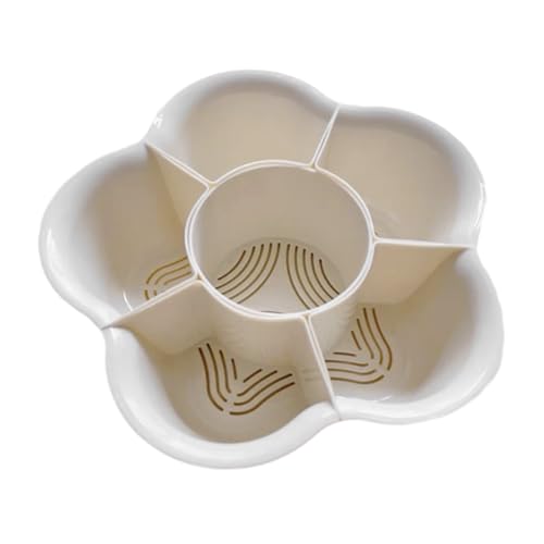 OKUMEYR Plato De Olla Caliente Plato De Servir Dividido Bandeja Para Servir Ollas Calientes Cuenco Para Lavar Verduras Ensaladera Tazón Colador Colador Cuenco Para Servir El Plastico