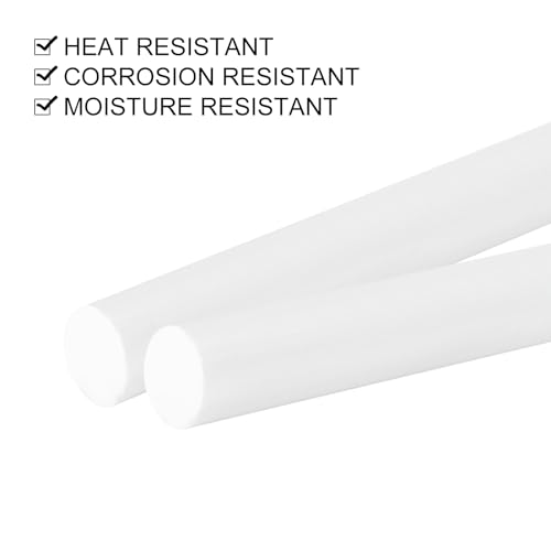 Image of uxcell 15 Pcs White Plastic Rods 8 x 250mm ABS Styrene Round Stick Round Solid Bar DIY Model for DIY Toys Building Making Architectural Model Making