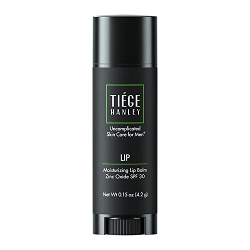Tiege Hanley Hydrating Lip Balm for Men (LIP) | SPF 30 to Protect Against Dry Air, Wind and Sun | 0.15 Ounces