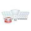 Pegaso GU10 LED-Leuchtmittel, GU10, Durchmesser 50 x 55 cm (4000 K, 7 W, 595 Lumen), 10 Stück
