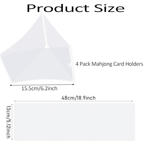 4 Protectores Extra Grandes para Cartas Mahjong 2026 miniatura 2