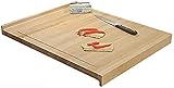 Tabla de cortar Cook Stella Trading 32-001-27 Bloody - Tabla de cortar (madera de haya maciza, con ranura para líquidos, 58 x 2,8 x 48 cm)