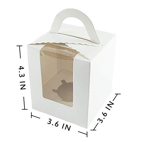 A&S Creavention Cupcake Container Boxes Togo Carriers (White, 1 Holder) #TOP2