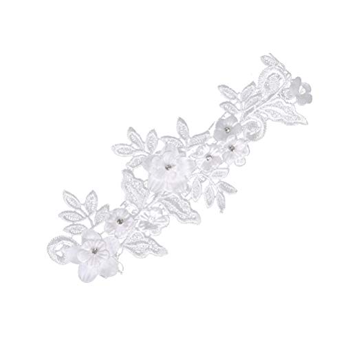 Porte-jarretelles de mariage en dentelle blanche pour la cérémonie et shooting photo