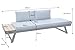 Riess Ambiente Verstellbare Gartenlounge MODULAR Miami - 230cm - grau Natur anthrazit - Liege Gartensofa inkl. Sitzpolster und Ablagetisch