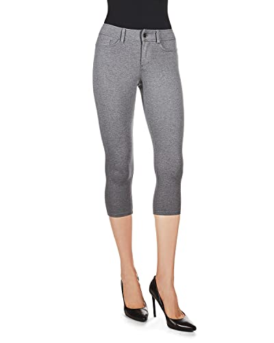 Memoi Feel Good Women's Light Ponte Capri Legging,Ivory,Large #TOP7