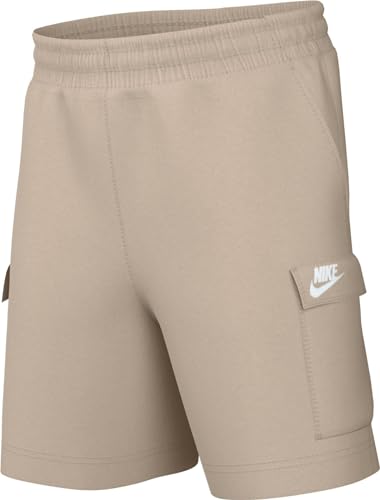 Nike Sportswear Club Fleece Big Kids' Cargo Shorts (Sanddrift/Sanddrift/White, FN8745-126) Size X-Large