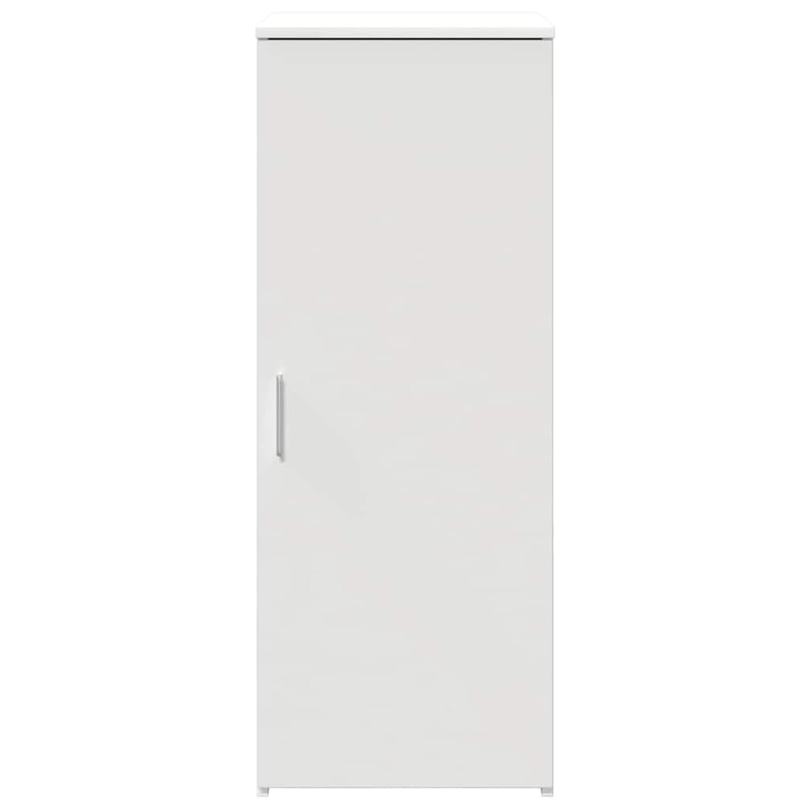 Lagerschrank Weiß aus Holzwerkstoff 40x45x103,5 cm mit 60 kg Tragkraft für Büroorganisation und Aufbewahrung
