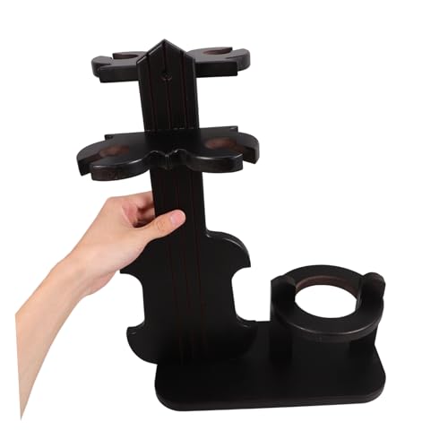 Soporte para botellas de vino en forma de violín de madera miniatura 3