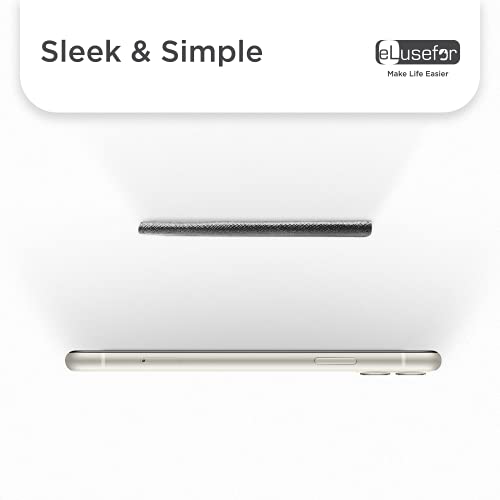 Image of Stick-On Phone Wallet for Back of iPhone or Android Case | 14 Sleeve Credit Card Holder - Pocket for Cards, Money & ID - Built-in Stand - Waterproof Material - Travel, Work & Life-Proof - DGrey