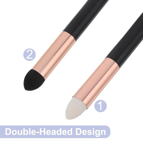 Cabilock Juego de 5 Herramientas de Dibujo para Difuminar Doble Cabezal (grande y Pequeño) Dorado 3 Esponjas para Frotar Papel, Pincel de Esponja para Sombras y Herramienta - imagen 3