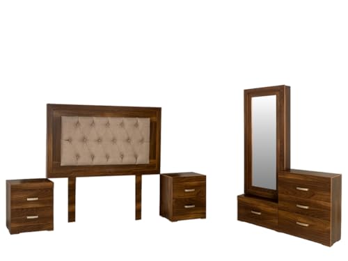 Lista de Recamaras Baratas Cdmx favoritos de las personas. 50 Kessa Recamara Matrimonial Venecia 5 Piezas - Nogal