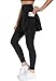 Joyshaper Leggings Mit Rock Damen Tennisrock Mit Leggings Sportrock Mit Taschen Minirock Mit Hose Drunter Laufrock Mit Hose Tennis Skort Golfrock Faltenrock Mit Hose Für Hockey Yoga (Schwarz, M)