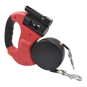 Iouyjiu Doppelte Ausziehbare Hundeleine für Zwei Hunde