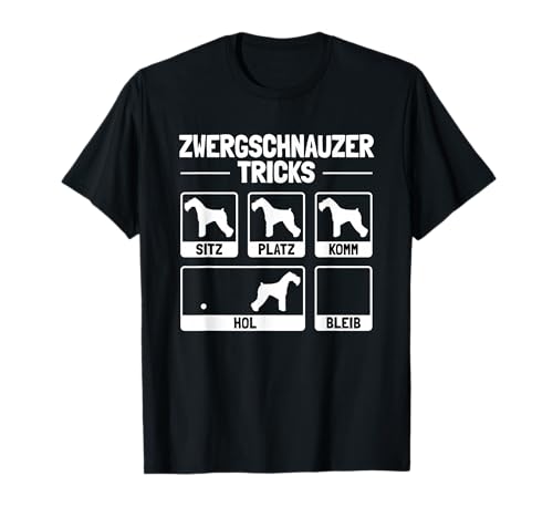 Lustiges Zwergschnauzer T-Shirt Hund Geschenk Hundehalter T-Shirt
