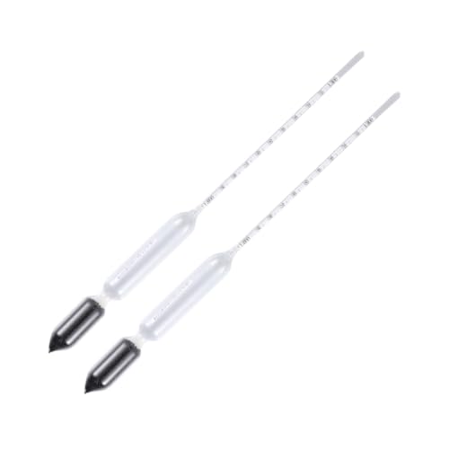 FONDOTIN 2Pcs Glass Hydrometer Density Float Meters for Aquarium Fish Tank Specific Gravity Pram Range Easy to Use with Premium Glass Material