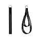 Aymzbd 2Pcs Pilates Double Loop Straps for Reformer,Comfortable Grip Nonslip for Improve Flexibility Strength Dexterity Ankle Legs, Black Rings