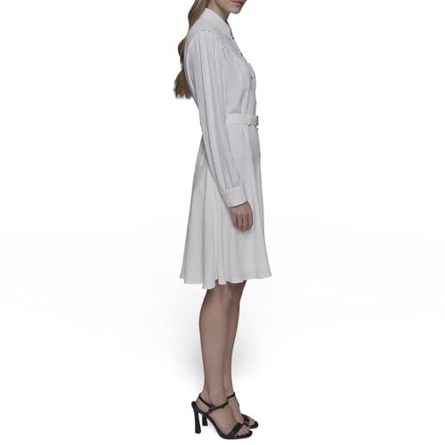 Image of Karl Lagerfeld Women's Long Sleeve Multifunctional Shirt Dress